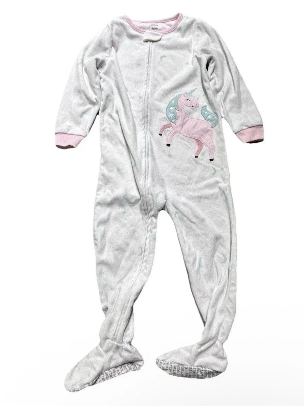 Toddler Girl Footie Pajamas 2 Fleece Winter Cold Weather Size 4T